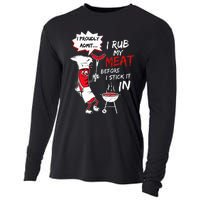 I Proudly Admit I Rub My Meat Before I Stick It In Hot Dog Cooling Performance Long Sleeve Crew