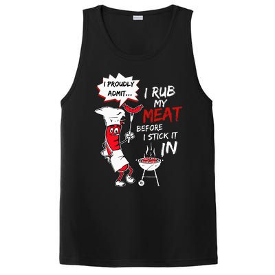 I Proudly Admit I Rub My Meat Before I Stick It In Hot Dog PosiCharge Competitor Tank