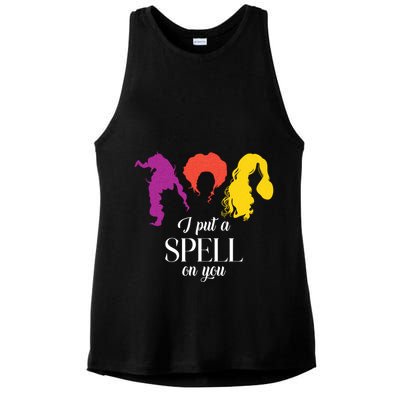 I Put A Spell On You Halloween Witch Ladies PosiCharge Tri-Blend Wicking Tank