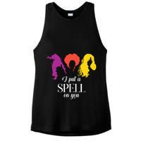 I Put A Spell On You Halloween Witch Ladies PosiCharge Tri-Blend Wicking Tank