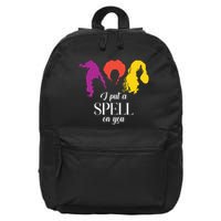 I Put A Spell On You Halloween Witch 16 in Basic Backpack