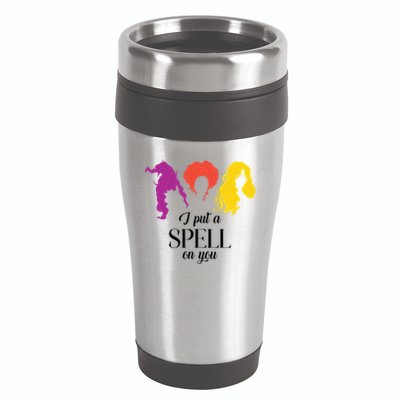 I Put A Spell On You Halloween Witch 16oz Travel Tumbler