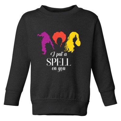I Put A Spell On You Halloween Witch Toddler Sweatshirt
