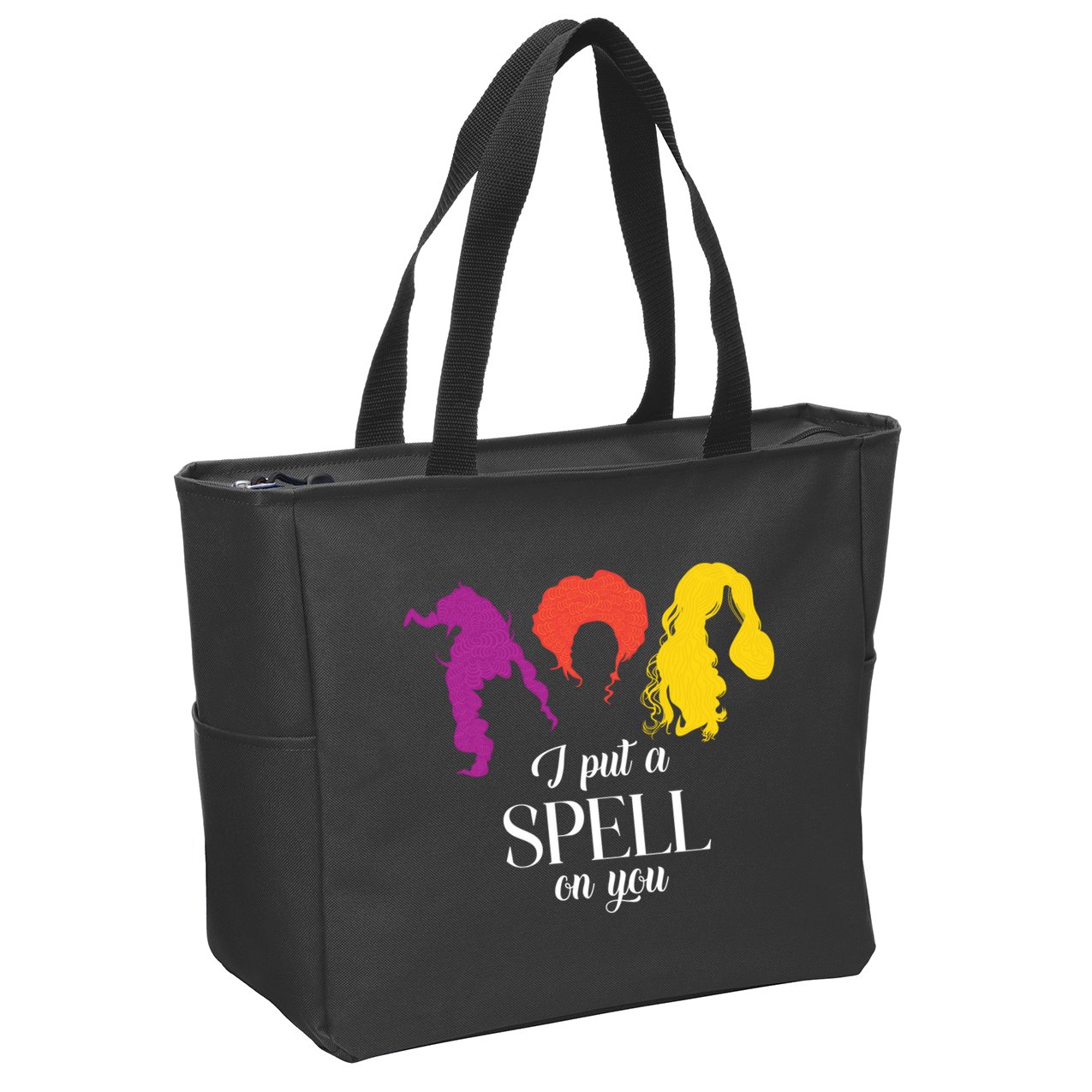 I Put A Spell On You Halloween Witch Zip Tote Bag