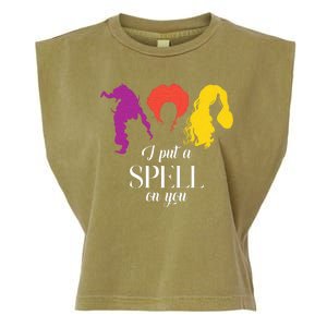 I Put A Spell On You Halloween Witch Garment-Dyed Women's Muscle Tee