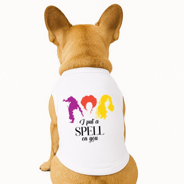 I Put A Spell On You Halloween Witch Doggie Tank