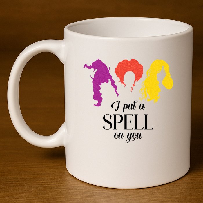 I Put A Spell On You Halloween Witch 11oz C Handle Ceramic Mug