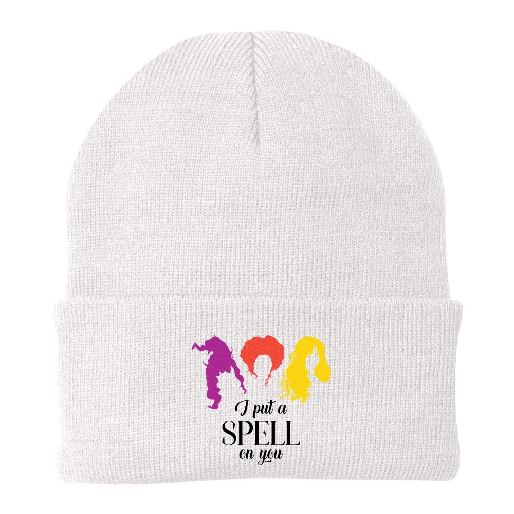 I Put A Spell On You Halloween Witch Beanie