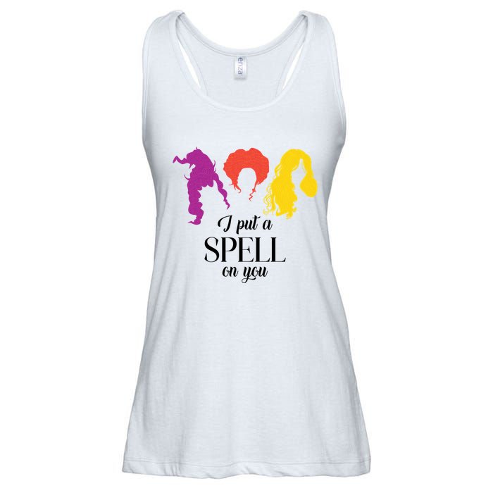I Put A Spell On You Halloween Witch Ladies Essential Flowy Tank