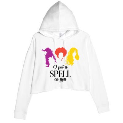 I Put A Spell On You Halloween Witch Crop Fleece Hoodie