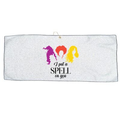 I Put A Spell On You Halloween Witch Large Microfiber Waffle Golf Towel