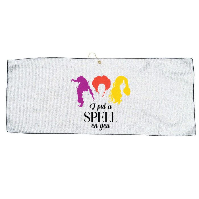 I Put A Spell On You Halloween Witch Large Microfiber Waffle Golf Towel