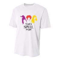I Put A Spell On You Halloween Witch Youth Performance Sprint T-Shirt