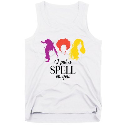 I Put A Spell On You Halloween Witch Tank Top