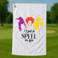 I Put A Spell On You Halloween Witch Golf Towel
