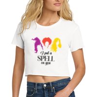 I Put A Spell On You Halloween Witch Crop Top