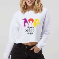 I Put A Spell On You Halloween Witch Cropped Pullover Crew