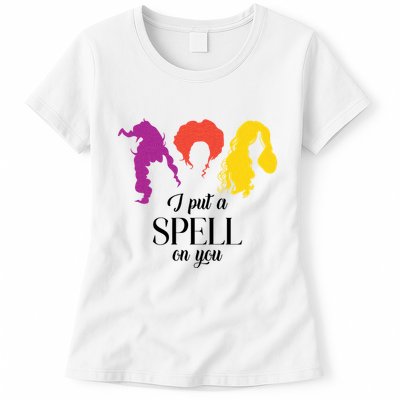 I Put A Spell On You Halloween Witch Womens T-Shirt