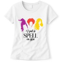 I Put A Spell On You Halloween Witch Womens T-Shirt