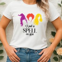 I Put A Spell On You Halloween Witch Womens T-Shirt