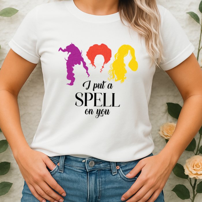 I Put A Spell On You Halloween Witch Womens T-Shirt