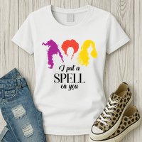 I Put A Spell On You Halloween Witch Womens T-Shirt