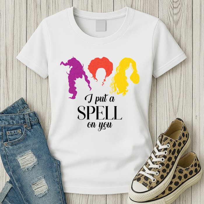 I Put A Spell On You Halloween Witch Womens T-Shirt