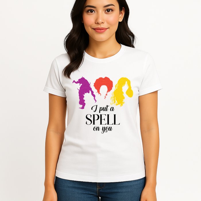 I Put A Spell On You Halloween Witch Womens T-Shirt