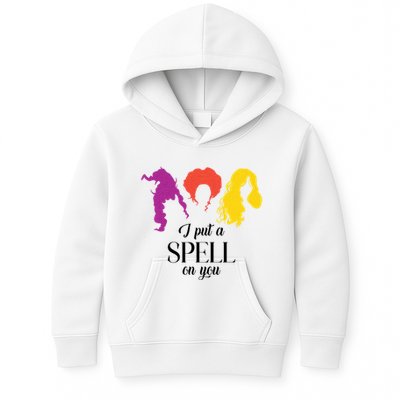 I Put A Spell On You Halloween Witch Kids Hoodie