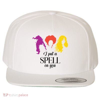 I Put A Spell On You Halloween Witch Wool Snapback Cap