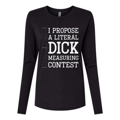 I Propose A D!ck Measuring Contest Billionaire Detestable Womens Cotton Relaxed Long Sleeve T-Shirt