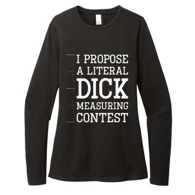 I Propose A D!ck Measuring Contest Billionaire Detestable Womens CVC Long Sleeve Shirt