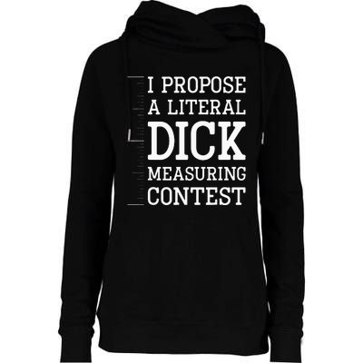 I Propose A D!ck Measuring Contest Billionaire Detestable Womens Funnel Neck Pullover Hood