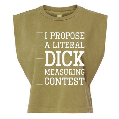 I Propose A D!ck Measuring Contest Billionaire Detestable Garment-Dyed Women's Muscle Tee