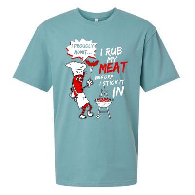 I Proud Admit I Rub My Meat Before I Stick It In Ask Me Sueded Cloud Jersey T-Shirt