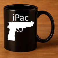 iPac Pack Gun 11oz C Handle Ceramic Mug