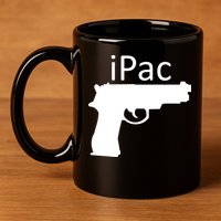 iPac Pack Gun 11oz C Handle Ceramic Mug