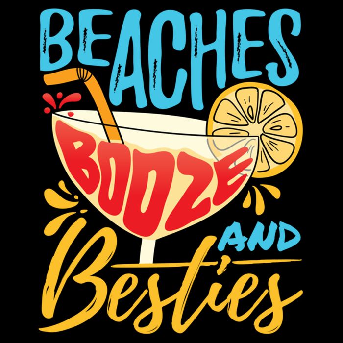 Island Party Beach Bachelorette Gift Beaches Booze And Besties Meaningful Gift Drawstring Bag