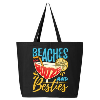 Island Party Beach Bachelorette Gift Beaches Booze And Besties Meaningful Gift 25L Jumbo Tote