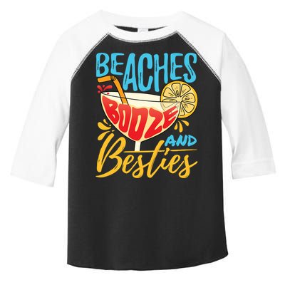Island Party Beach Bachelorette Gift Beaches Booze And Besties Meaningful Gift Toddler Fine Jersey T-Shirt