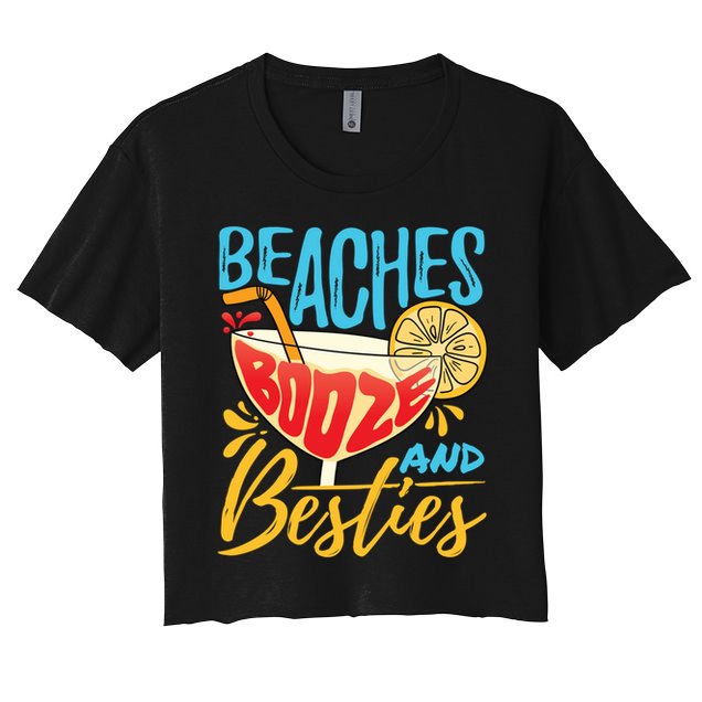 Island Party Beach Bachelorette Gift Beaches Booze And Besties Meaningful Gift Crop Top