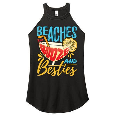 Island Party Beach Bachelorette Gift Beaches Booze And Besties Meaningful Gift Women's Perfect Tri Rocker Tank
