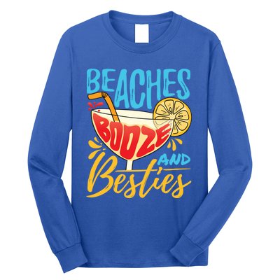 Island Party Beach Bachelorette Gift Beaches Booze And Besties Meaningful Gift Long Sleeve Shirt