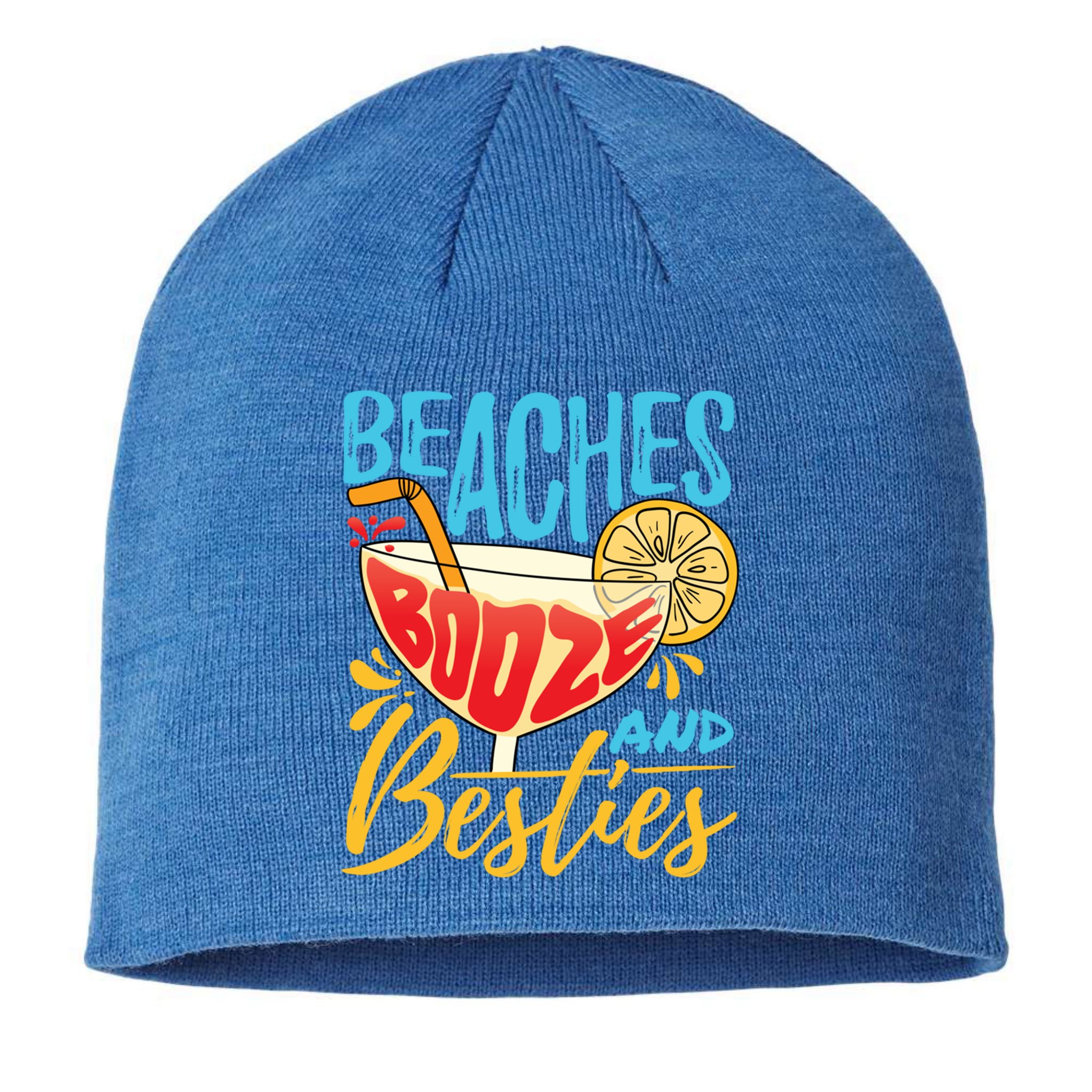 Island Party Beach Bachelorette Gift Beaches Booze And Besties Meaningful Gift Sustainable Beanie