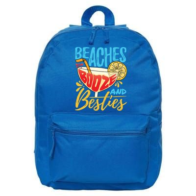 Island Party Beach Bachelorette Gift Beaches Booze And Besties Meaningful Gift 16 in Basic Backpack