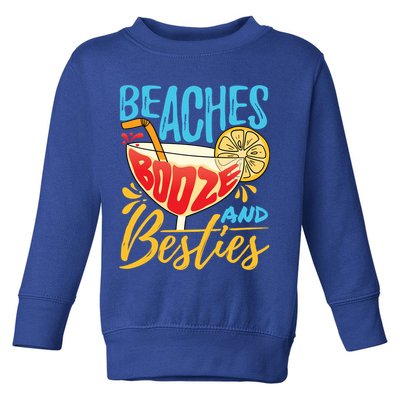 Island Party Beach Bachelorette Gift Beaches Booze And Besties Meaningful Gift Toddler Sweatshirt