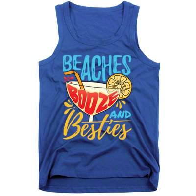 Island Party Beach Bachelorette Gift Beaches Booze And Besties Meaningful Gift Tank Top