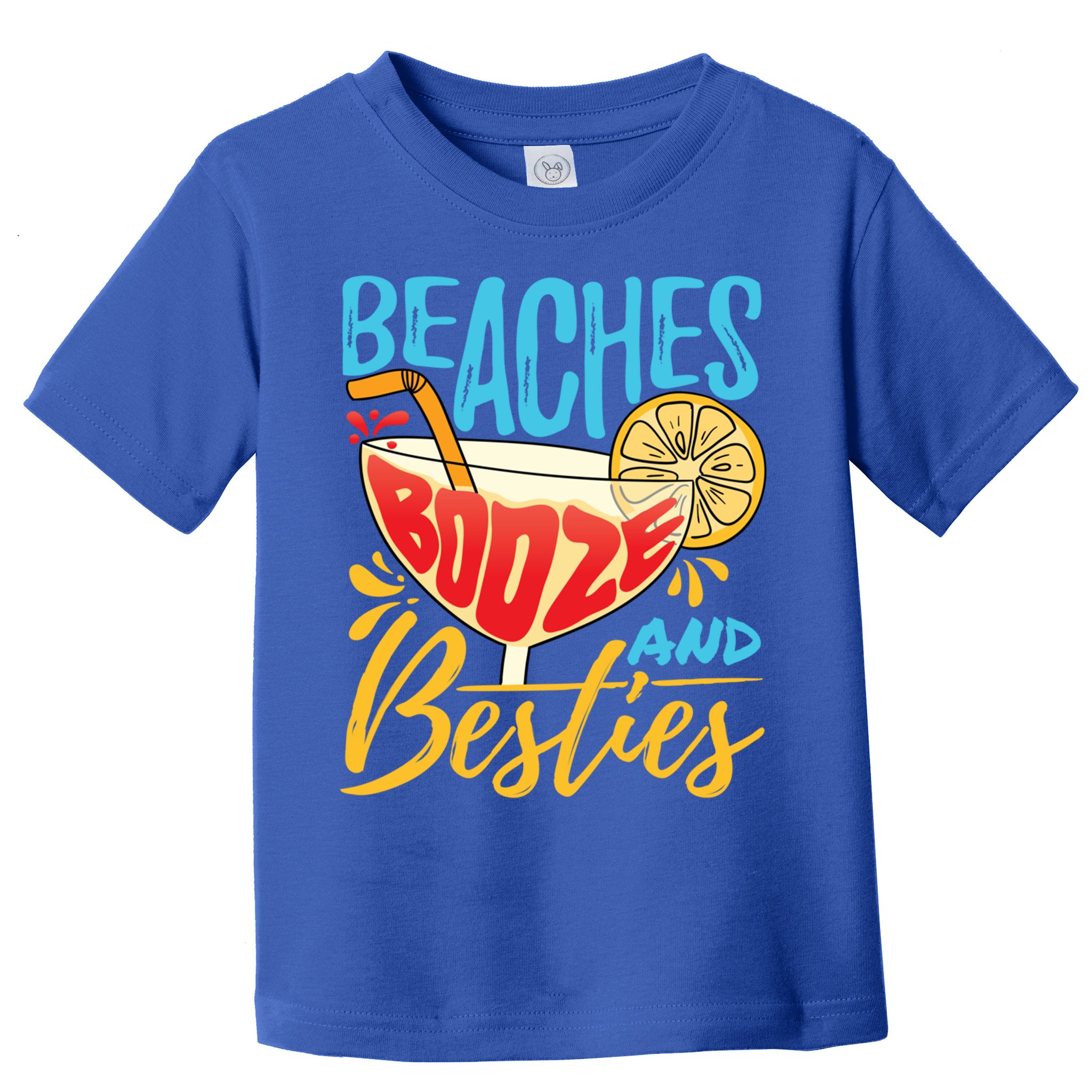Island Party Beach Bachelorette Gift Beaches Booze And Besties Meaningful Gift Toddler T-Shirt