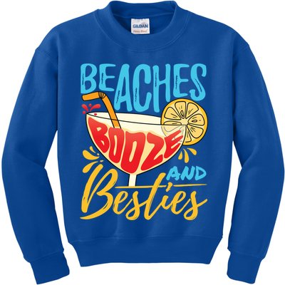 Island Party Beach Bachelorette Gift Beaches Booze And Besties Meaningful Gift Kids Sweatshirt