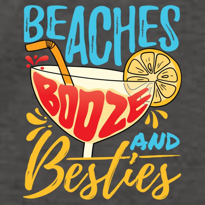 Island Party Beach Bachelorette Gift Beaches Booze And Besties Meaningful Gift Vector Backpack